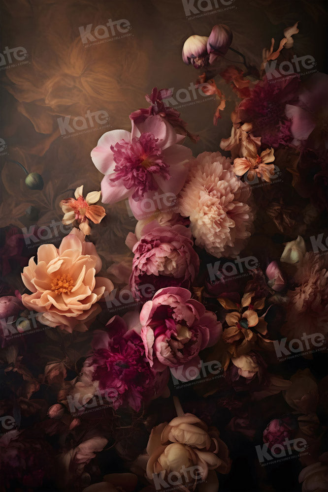 Kate Abstract Flower Backdrop Fine Art Brown for Photography - Kate Backdrop AU