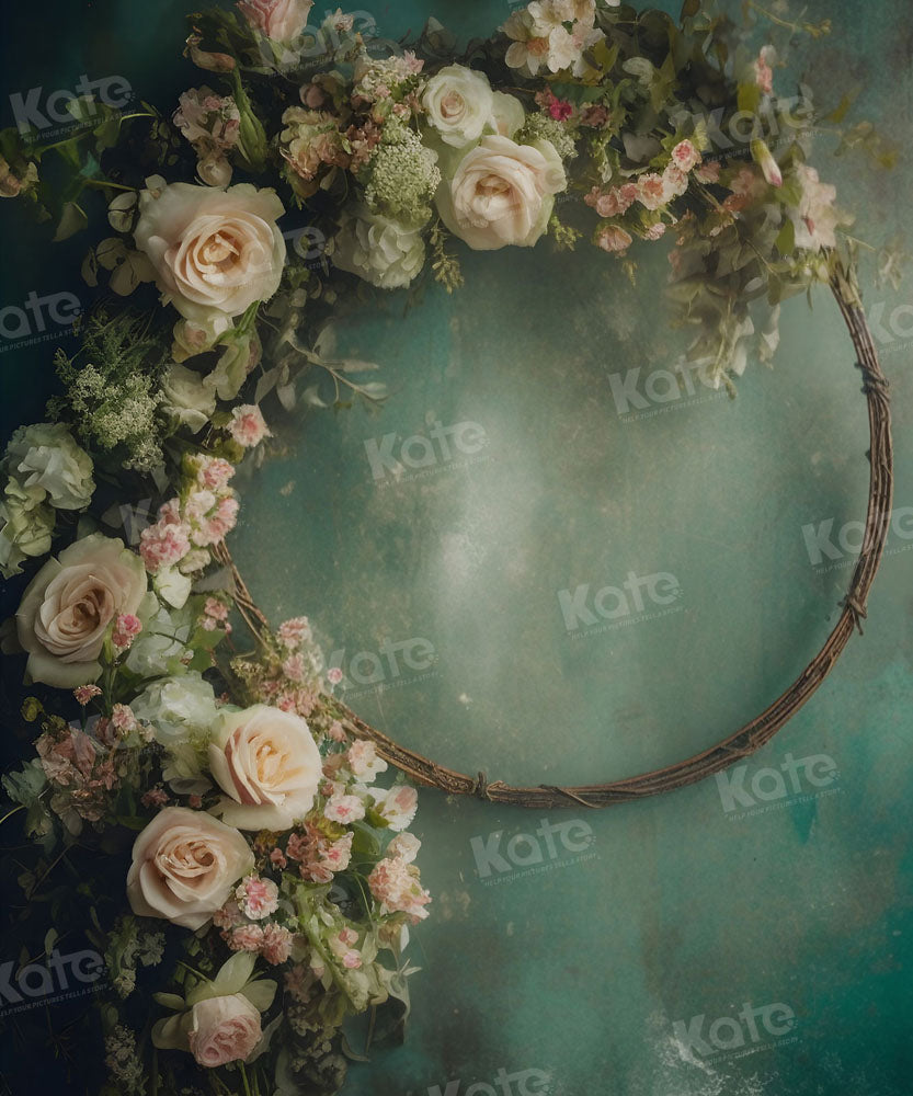 Kate Abstract Flower Backdrop Fine Art Green for Photography
