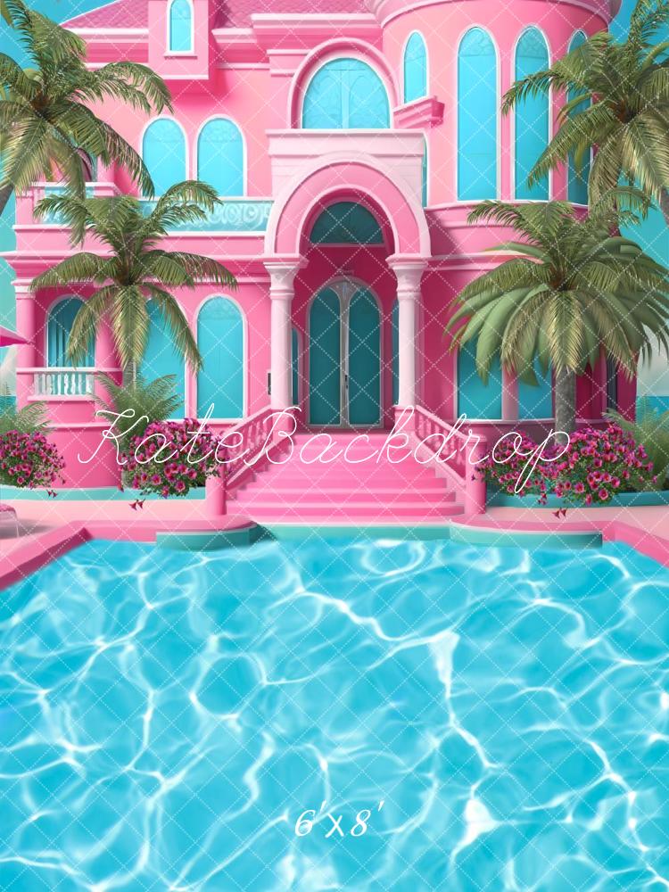 Kate Summer Pool Party Dolly Dream Fleece Backdrop Designed by Ashley Paul