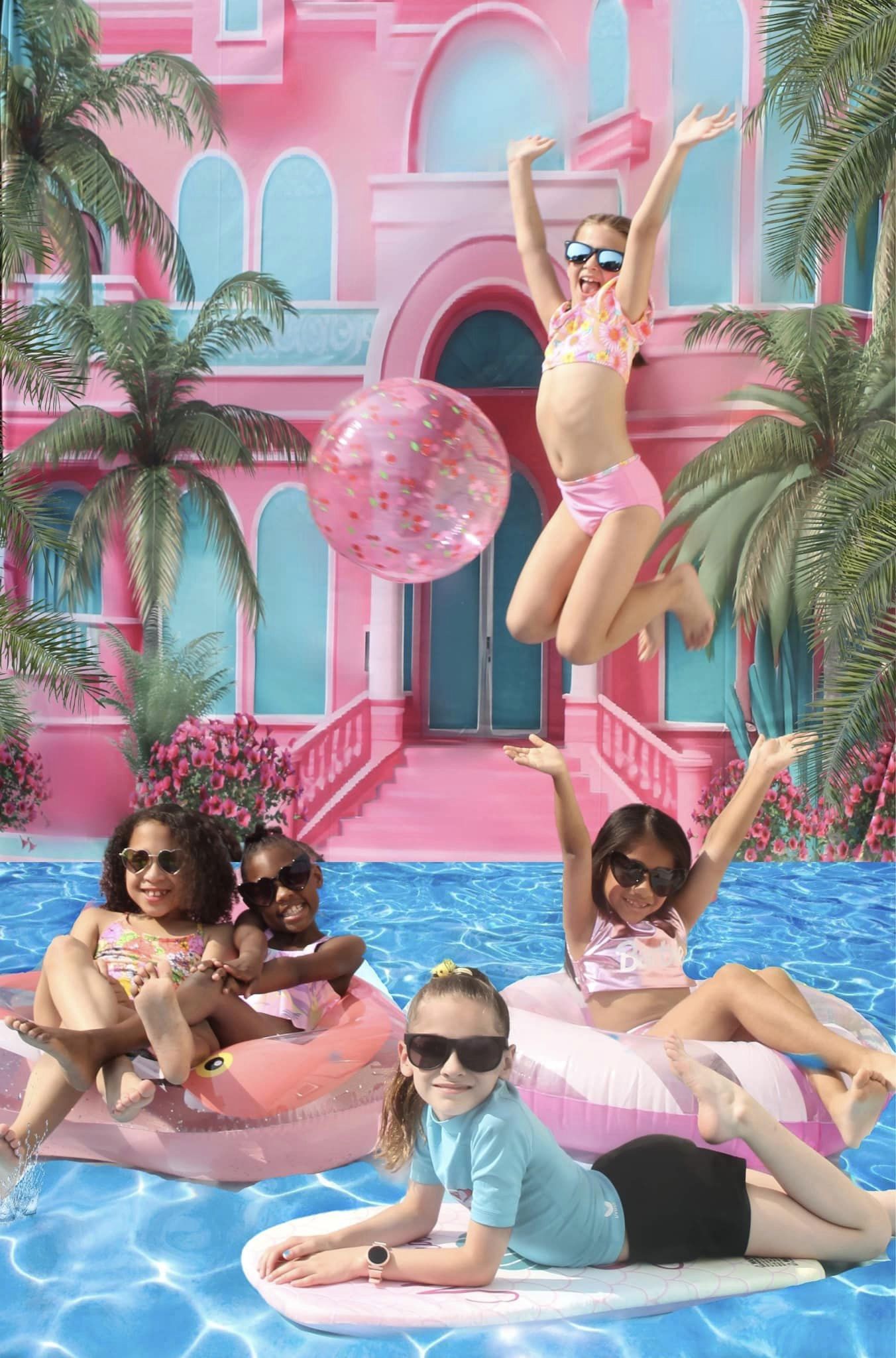Kate Sweep Pool Party Dolly Backdrop for Photography Designed by Ashley Paul - Kate Backdrop AU