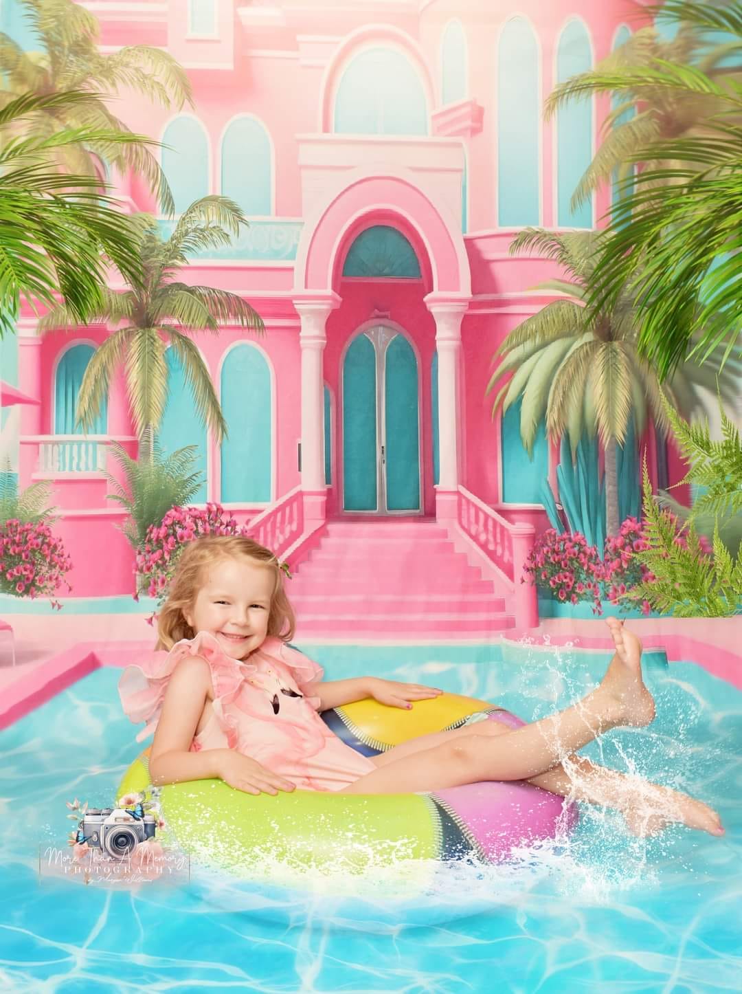 Kate Sweep Pool Party Dolly Backdrop for Photography Designed by Ashley Paul - Kate Backdrop AU