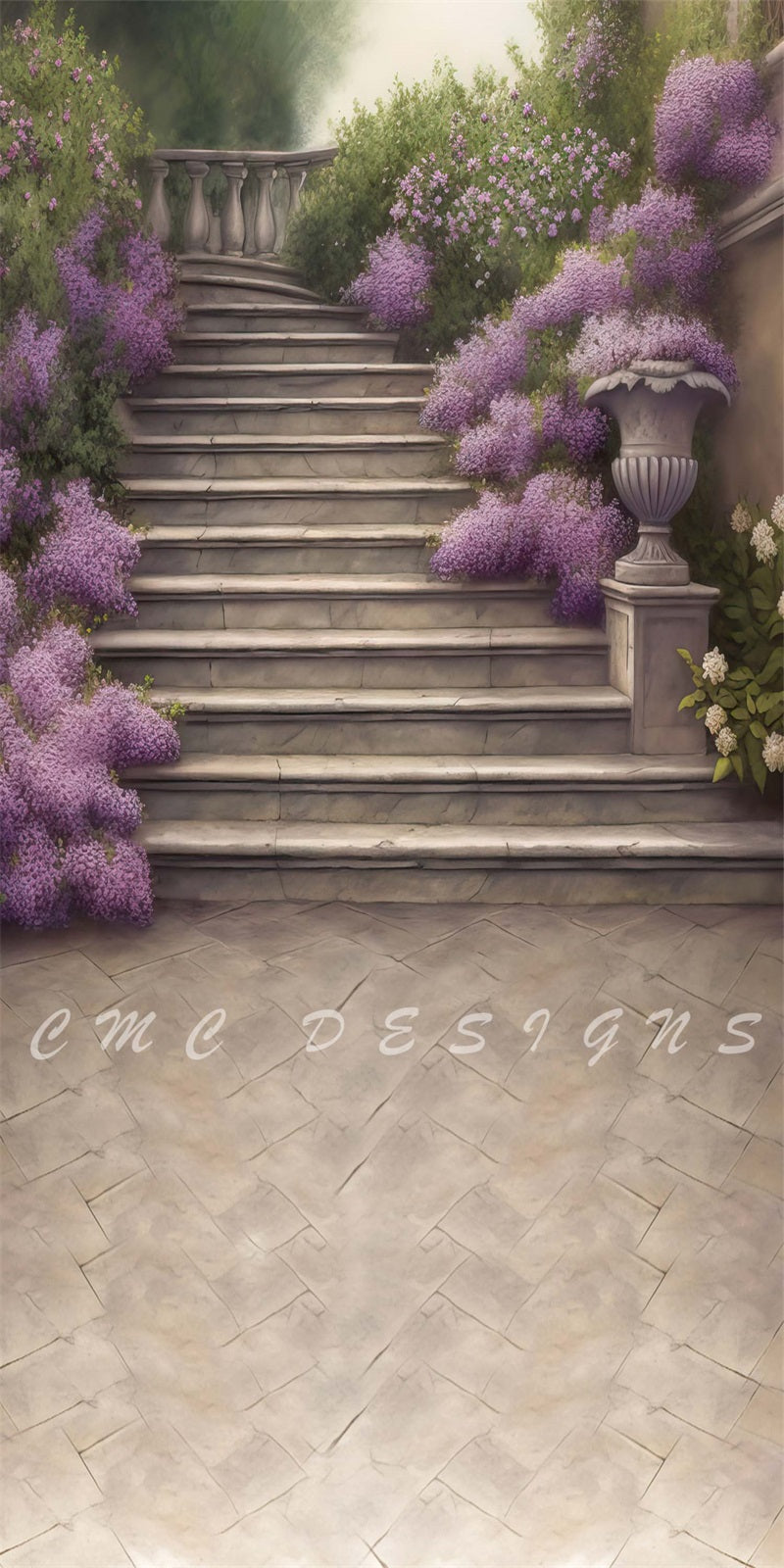 Kate Lavender Stairs Sweep Backdrop for Photography Designed by Candice Compton