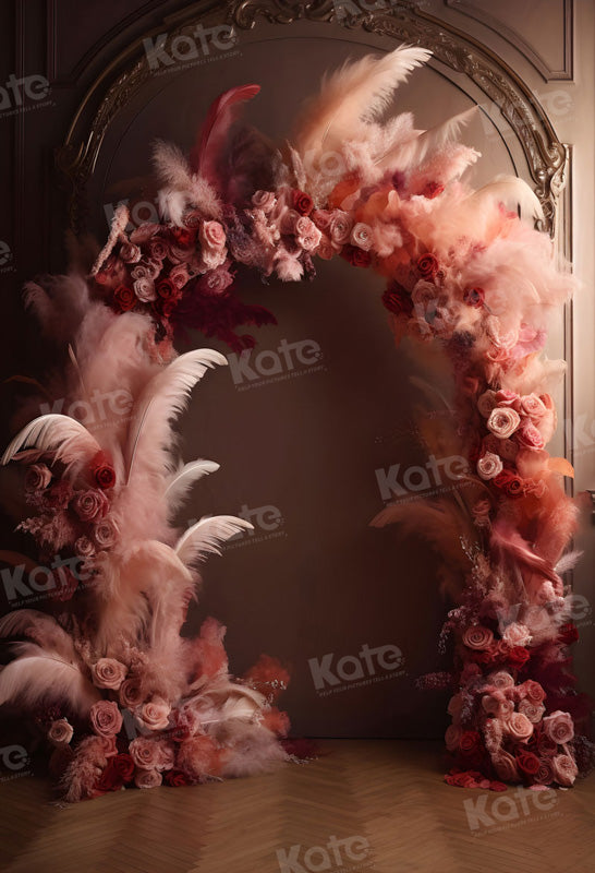 Kate Boho Red Flower Backdrop Portrait for Photography