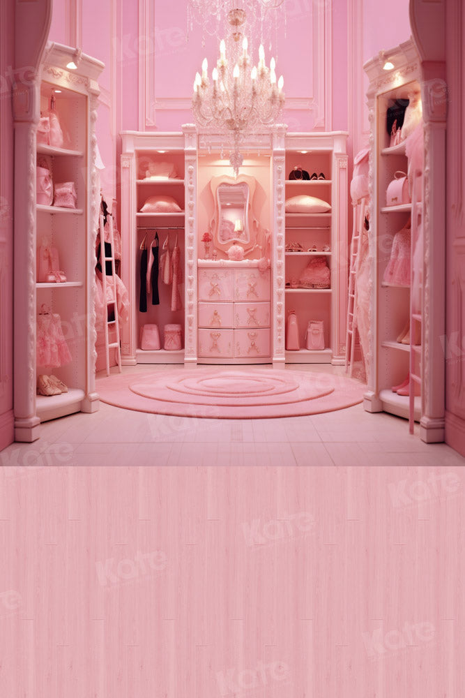 Kate Pink Fantasy Backdrop Princess Cloakroom Designed by Chain Photography - Kate Backdrop AU