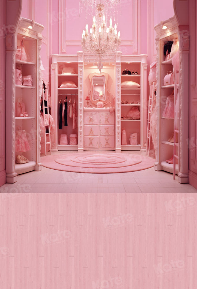 Kate Pink Fantasy Backdrop Princess Cloakroom Designed by Chain Photography - Kate Backdrop AU