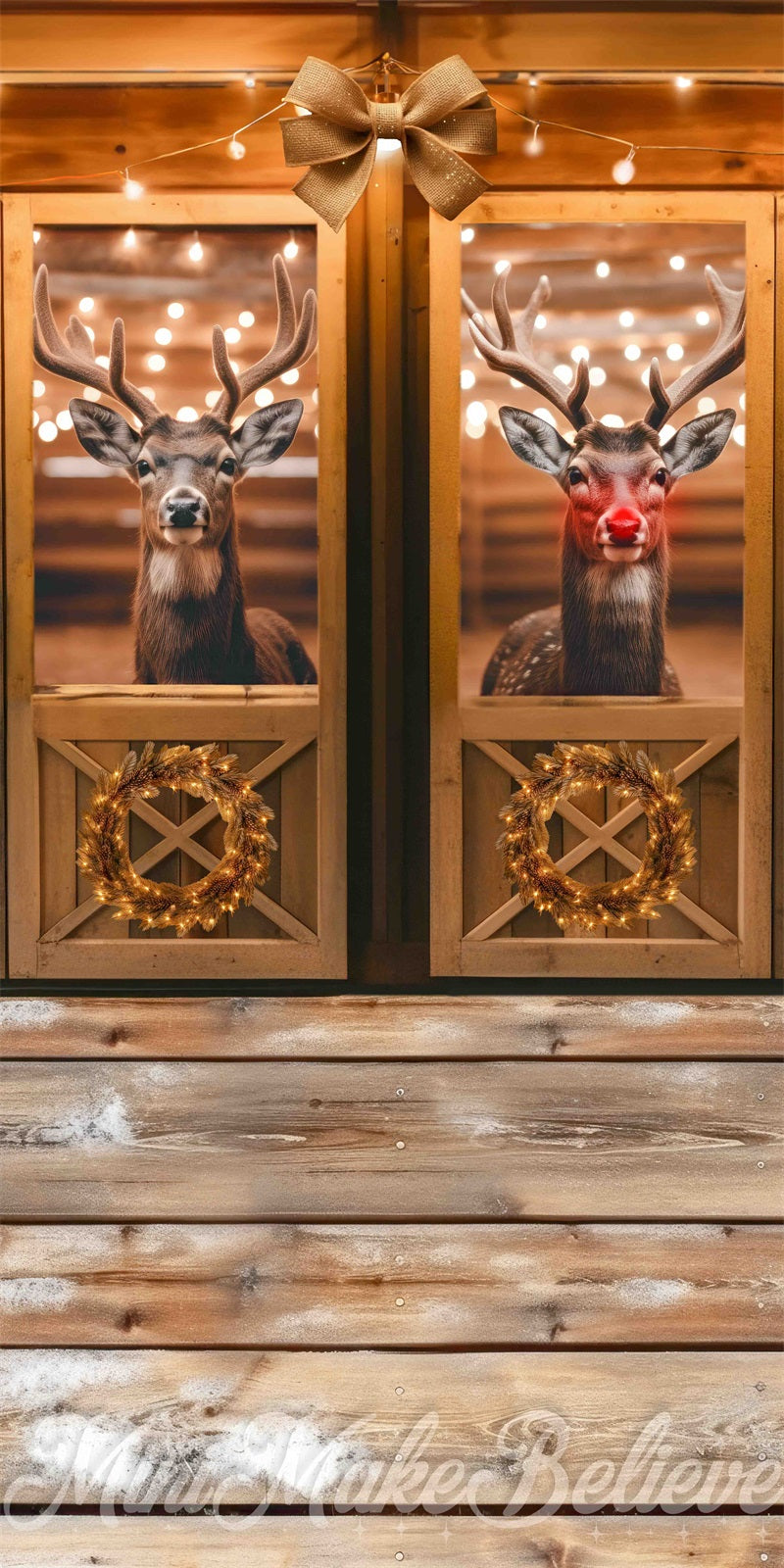 Kate Reindeer Stall Sweep Backdrop for Photography Designed by Mini Makebelieve - Kate Backdrop AU