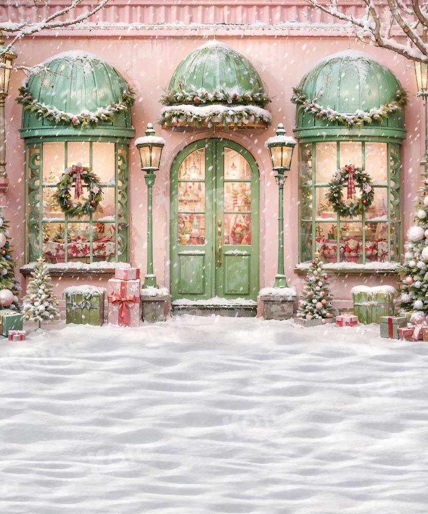 Kate Snow Christmas Gift House Backdrop for Photography - Kate Backdrop AU