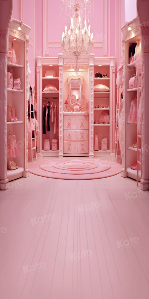 Kate Sweep Princess Pink Cloakroom Backdrop for Photography