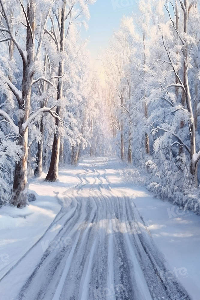 Kate Winter Snow Backdrop Forest Designed by Chain Photography - Kate Backdrop AU