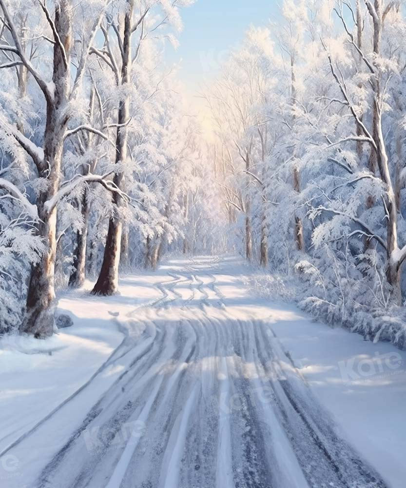 Kate Winter Snow Backdrop Forest Designed by Chain Photography - Kate Backdrop AU