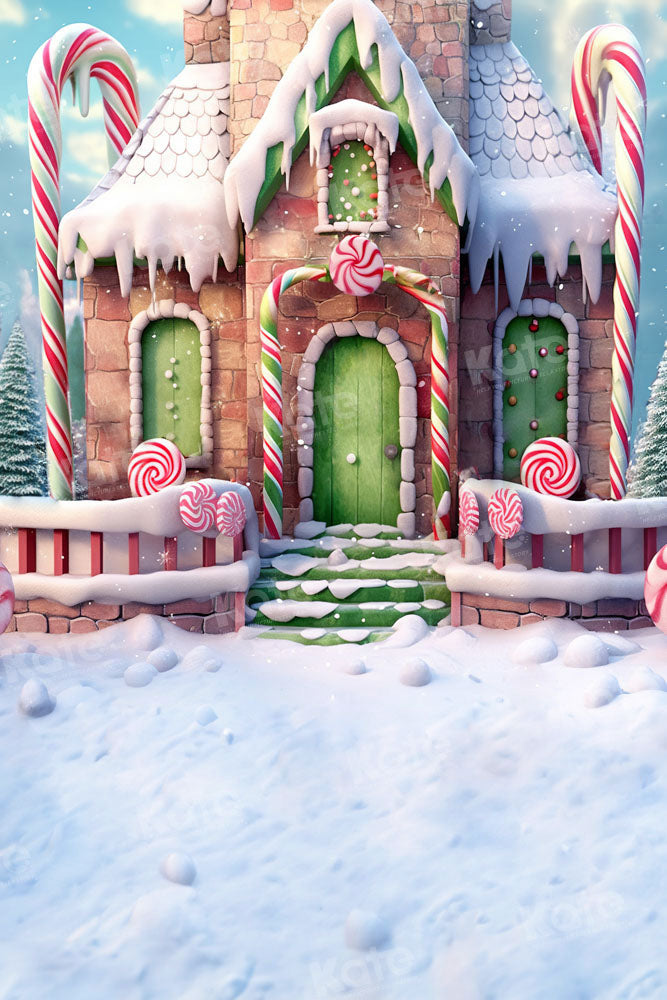 Kate Snow Candy Christmas House Backdrop Designed by Emetselch