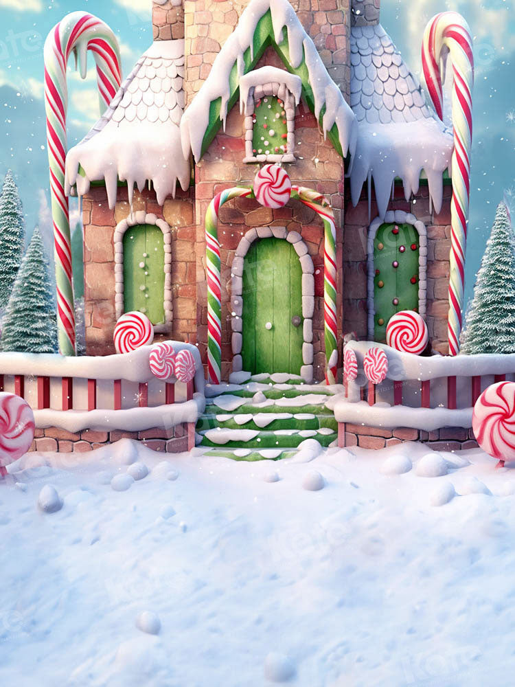 Kate Snow Candy Christmas House Backdrop Designed by Emetselch