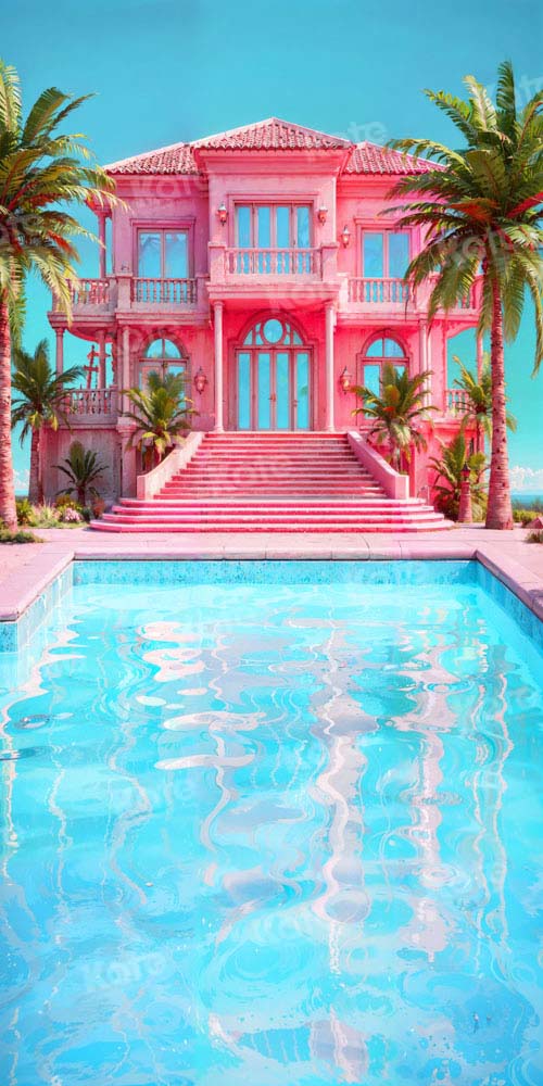 Kate Sweep Doll Pink Pool Party Backdrop Designed by Emetselch