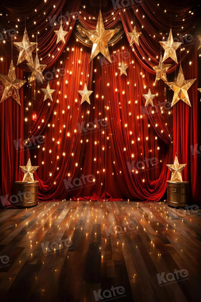 Kate Red Curtain Theater Big Stage Backdrop Designed by Chain Photography - Kate Backdrop AU