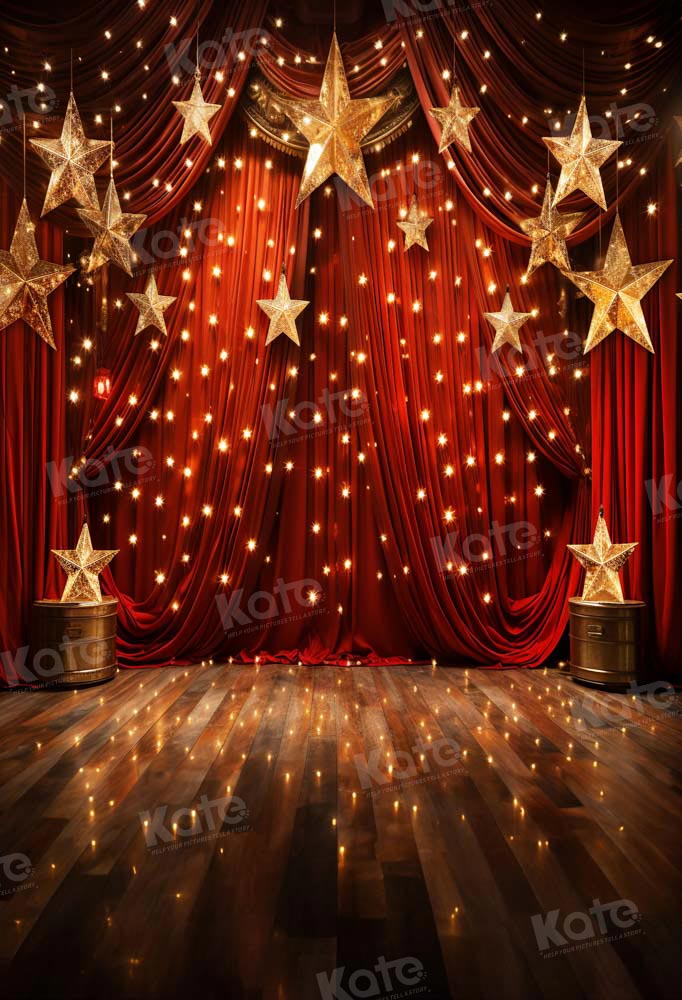 Kate Red Curtain Theater Big Stage Backdrop Designed by Chain Photography - Kate Backdrop AU