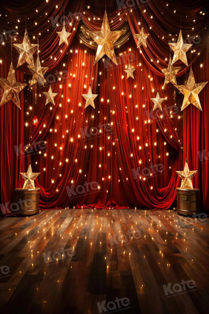Kate Red Curtain Theater Big Stage Backdrop Designed by Chain Photography - Kate Backdrop AU