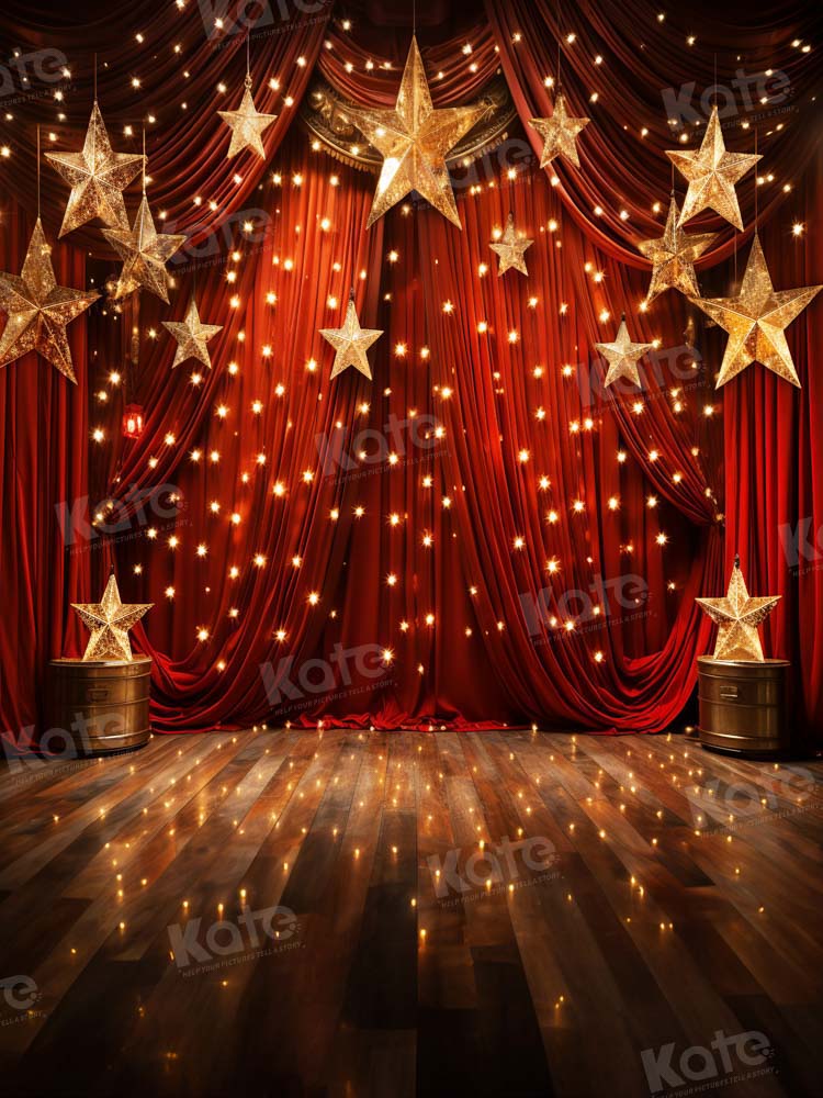 Kate Red Curtain Theater Big Stage Backdrop Designed by Chain Photography - Kate Backdrop AU