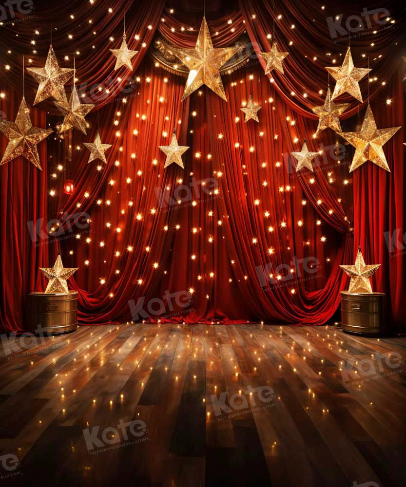 Kate Red Curtain Theater Big Stage Backdrop Designed by Chain Photography - Kate Backdrop AU