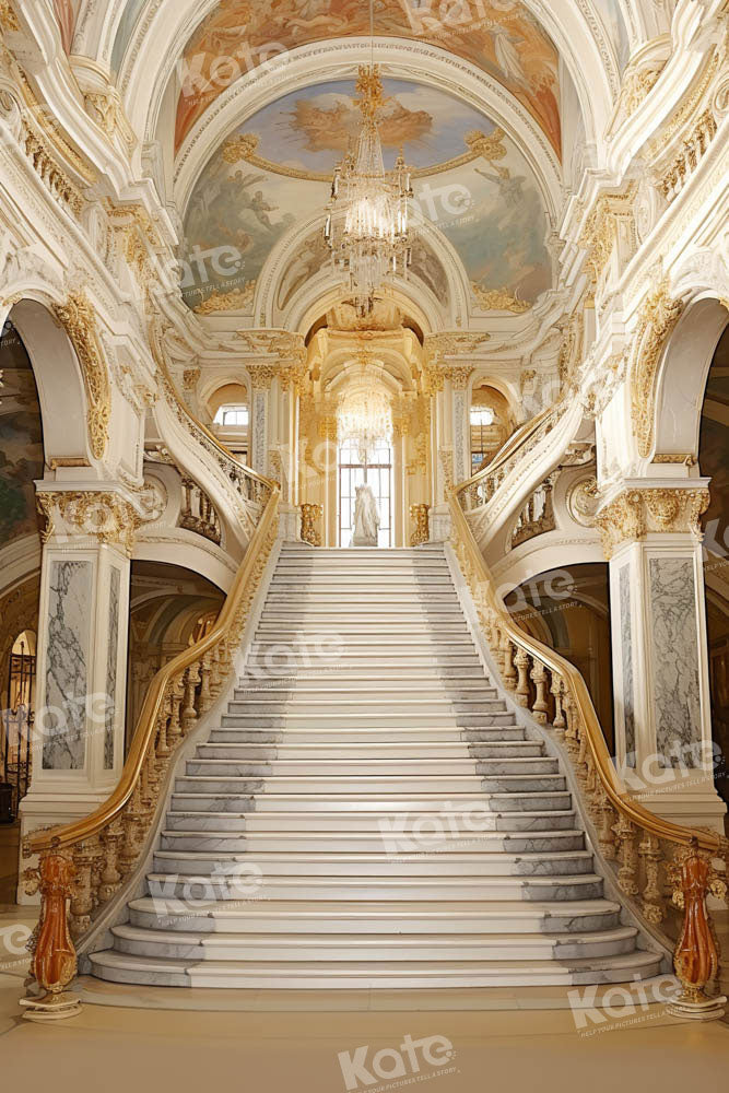 Kate Gorgeous Interior Grand Staircase Backdrop Designed by Chain Photography