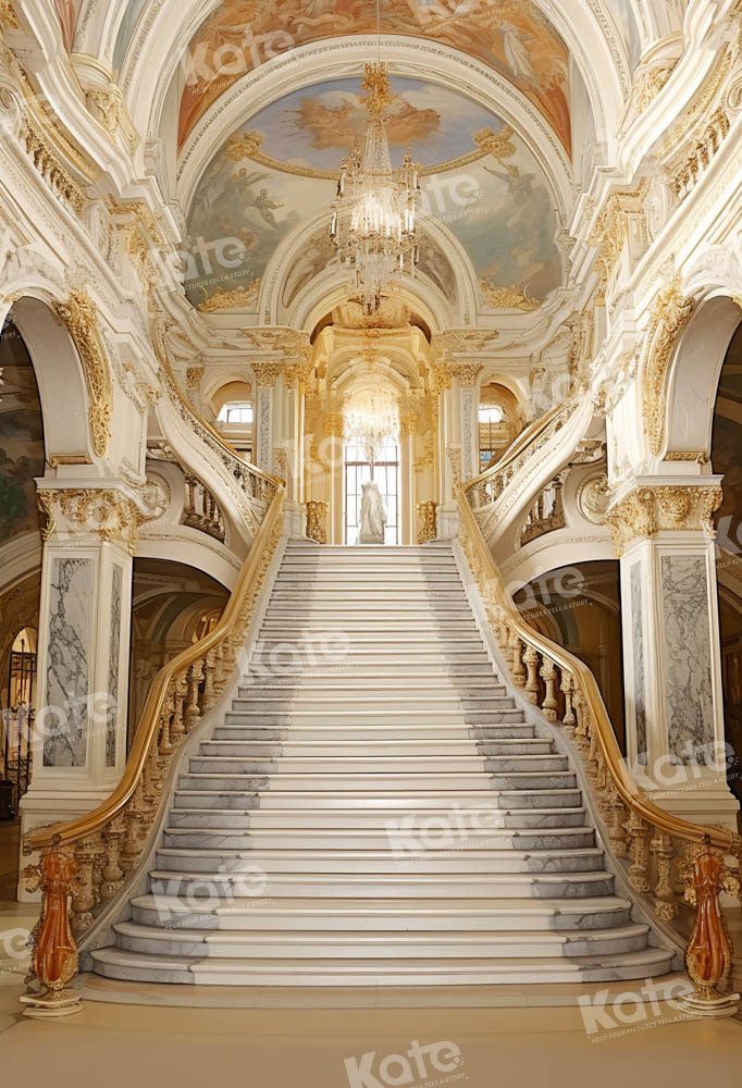 Kate Gorgeous Interior Grand Staircase Backdrop Designed by Chain Photography
