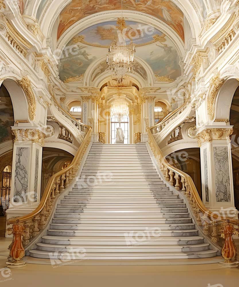 Kate Gorgeous Interior Grand Staircase Backdrop Designed by Chain Photography