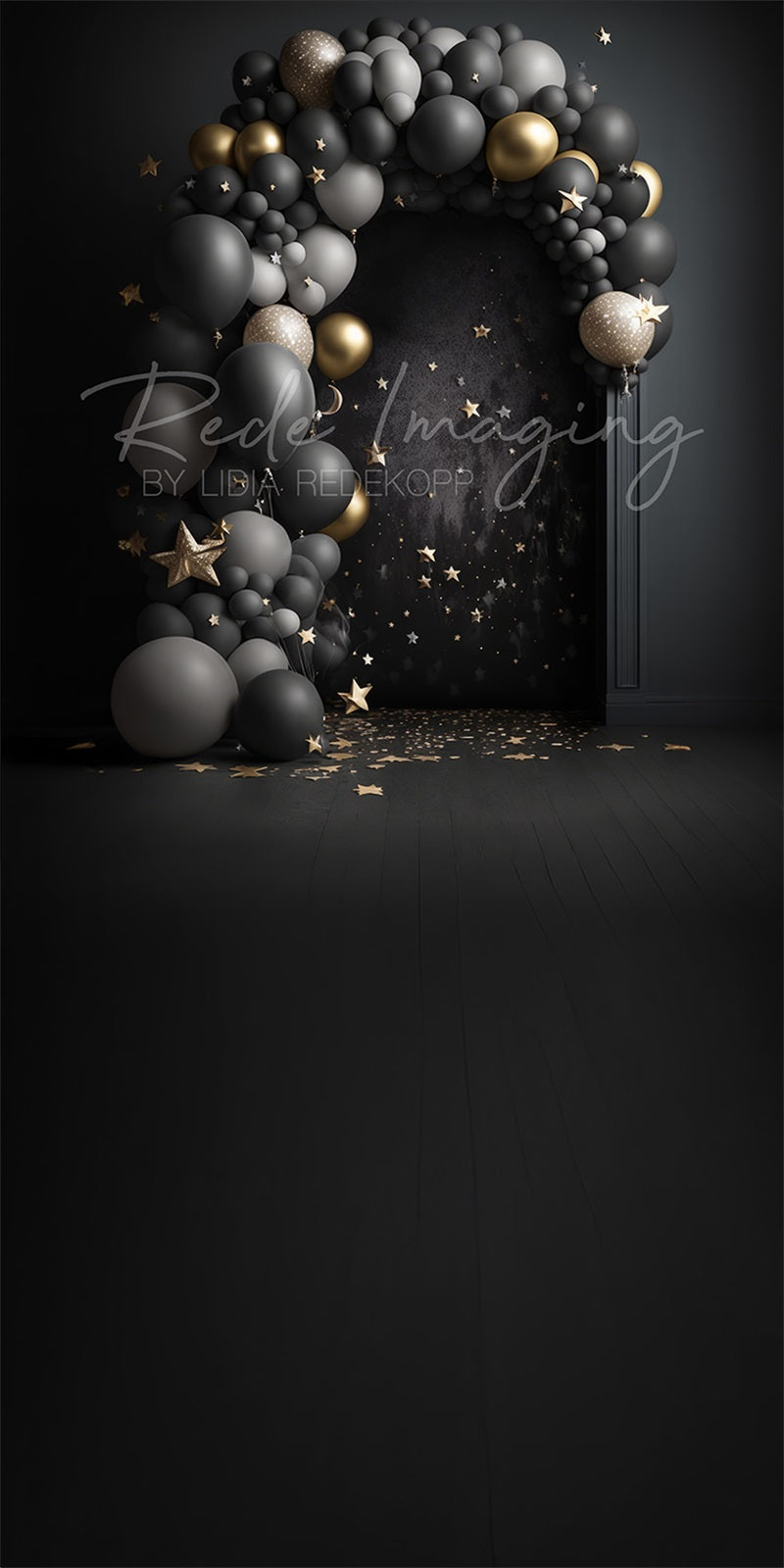 Kate Dark Balloon Arch Sweep Designed by Lidia Redekopp - Kate Backdrop AU