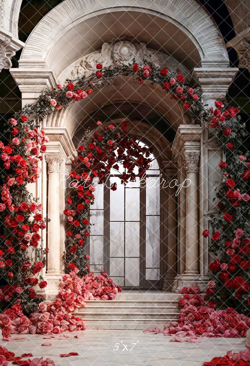 Kate Valentine's Day Flowers Arch Wall Palace Backdrop Designed by Chain Photography - Kate Backdrop AU
