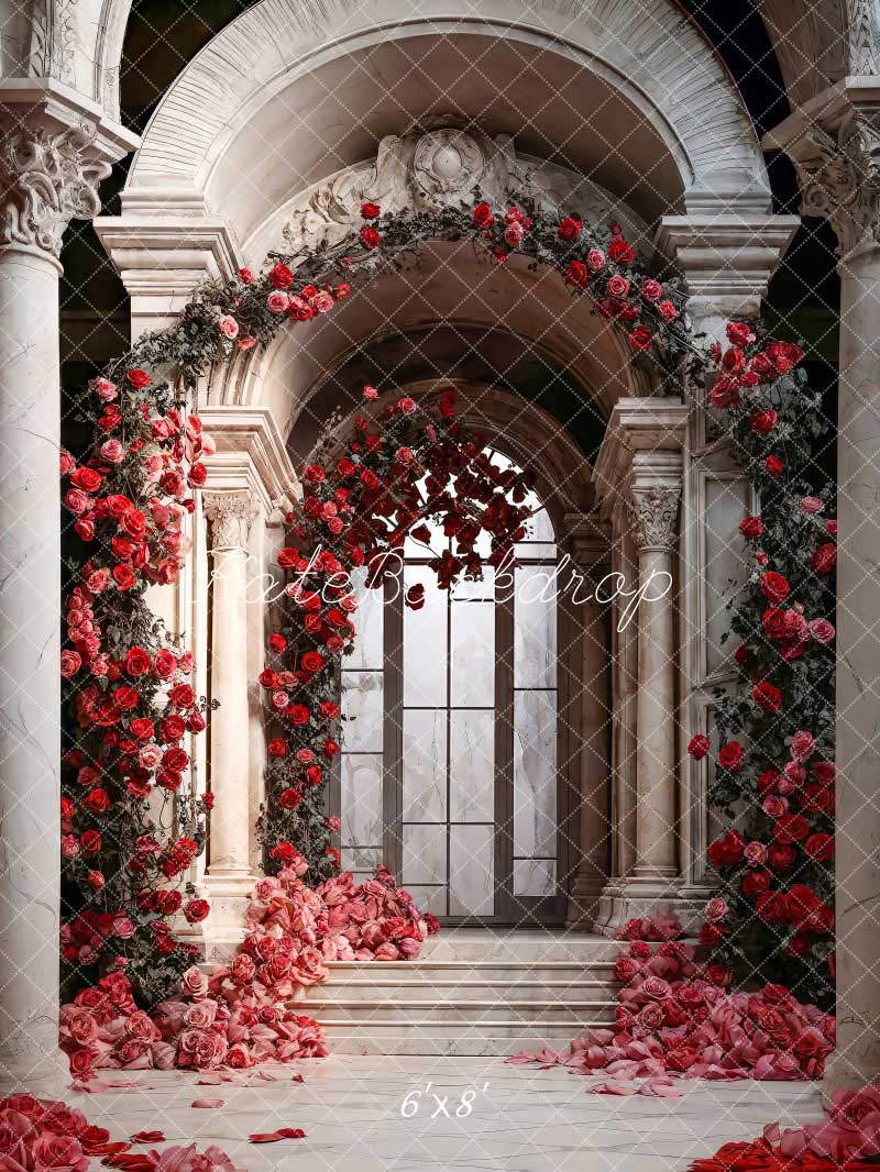 Kate Valentine's Day Flowers Arch Wall Palace Backdrop Designed by Chain Photography - Kate Backdrop AU