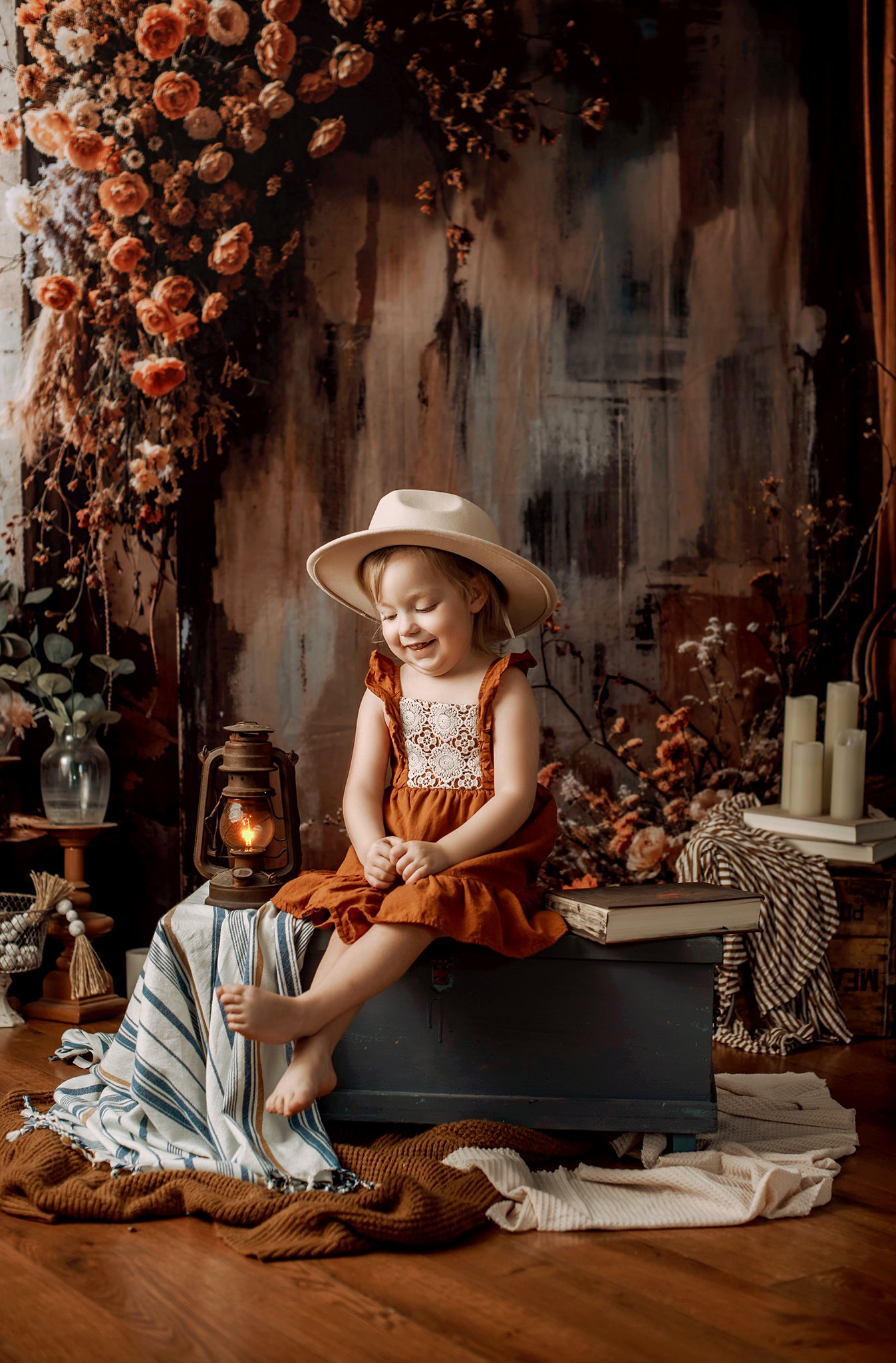 Kate Oil Painting Flowers Abstract Backdrop Designed by Emetselch - Kate Backdrop AU