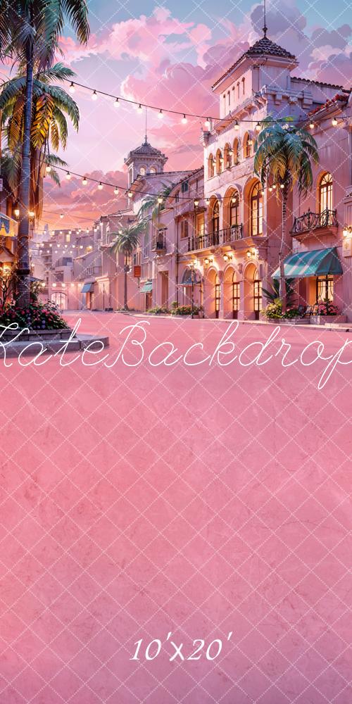 Kate Pink Floor Town Backdrop Designed by Chain Photography - Kate Backdrop AU
