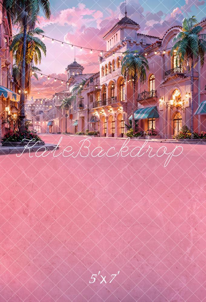 Kate Pink Floor Town Backdrop Designed by Chain Photography - Kate Backdrop AU
