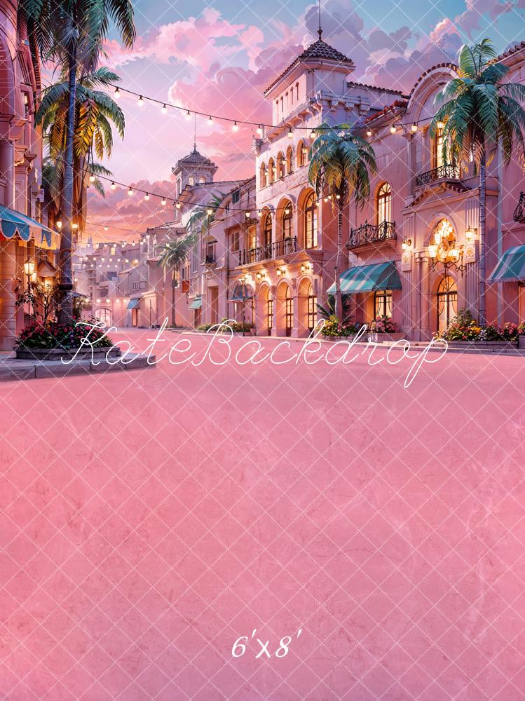 Kate Pink Floor Town Backdrop Designed by Chain Photography - Kate Backdrop AU