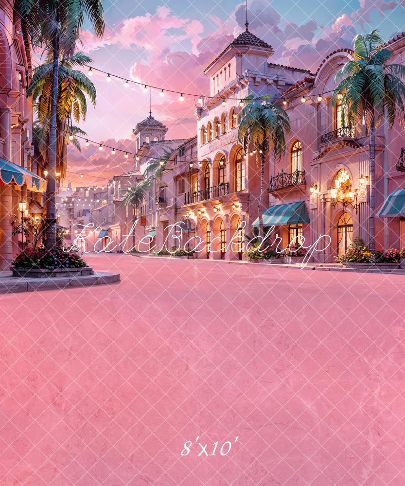 Kate Pink Floor Town Backdrop Designed by Chain Photography - Kate Backdrop AU
