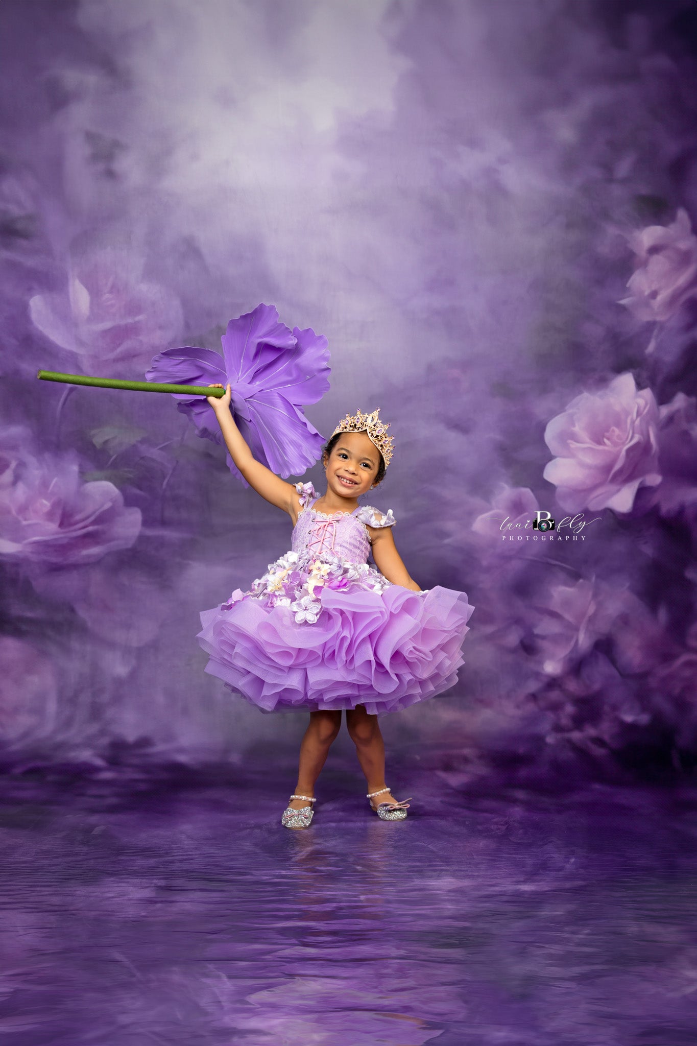 Kate Sweep Fine Art Purple Bokeh Lavender Flower Backdrop Designed by Lidia Redekopp - Kate Backdrop AU