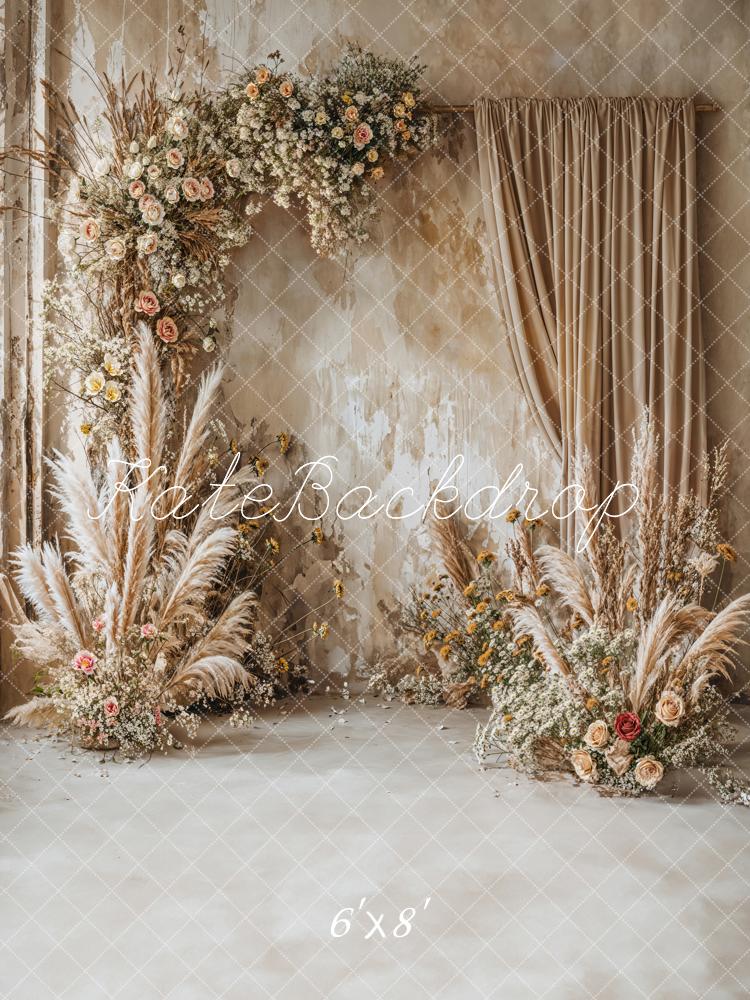 Kate Boho Floral Backdrop Dried Flower Designed by Chain Photography - Kate Backdrop AU