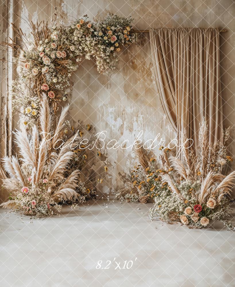 Kate Boho Floral Backdrop Dried Flower Designed by Chain Photography - Kate Backdrop AU