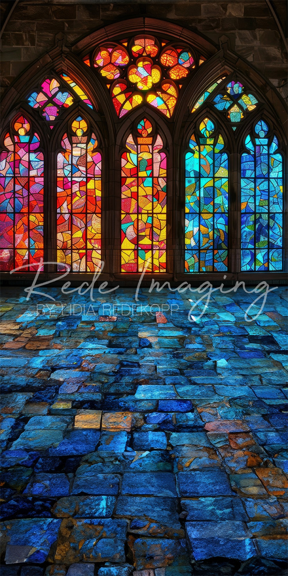 Kate Sweep Stained Glass Window Backdrop Designed by Lidia Redekopp - Kate Backdrop AU