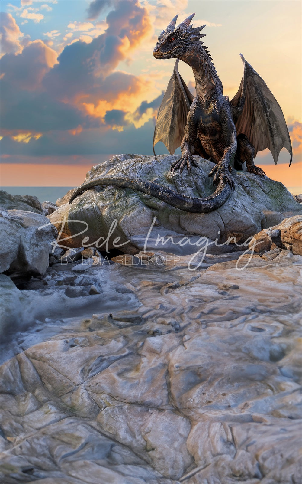 Kate Sweep Magestic Dragon Backdrop for Photography
