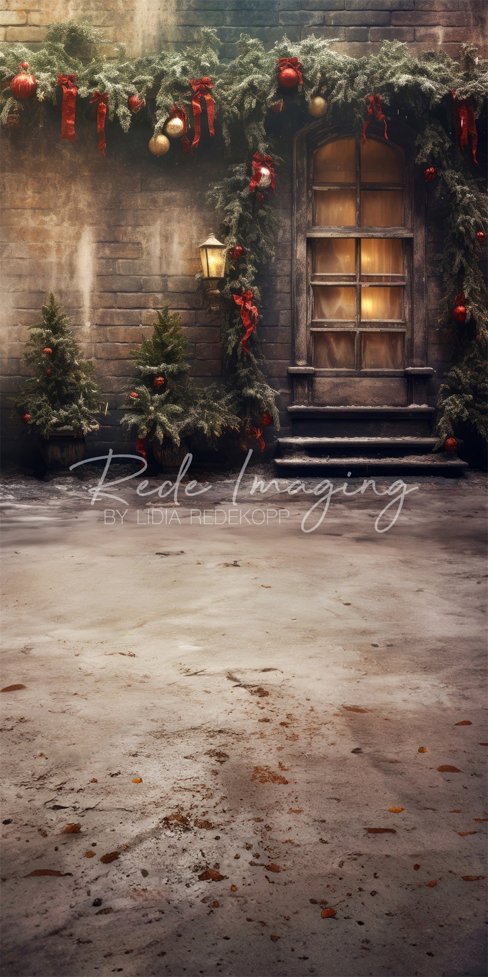 Kate Sweep Ribbons Bows Christmas Backdrop Designed by Lidia Redekopp - Kate Backdrop AU