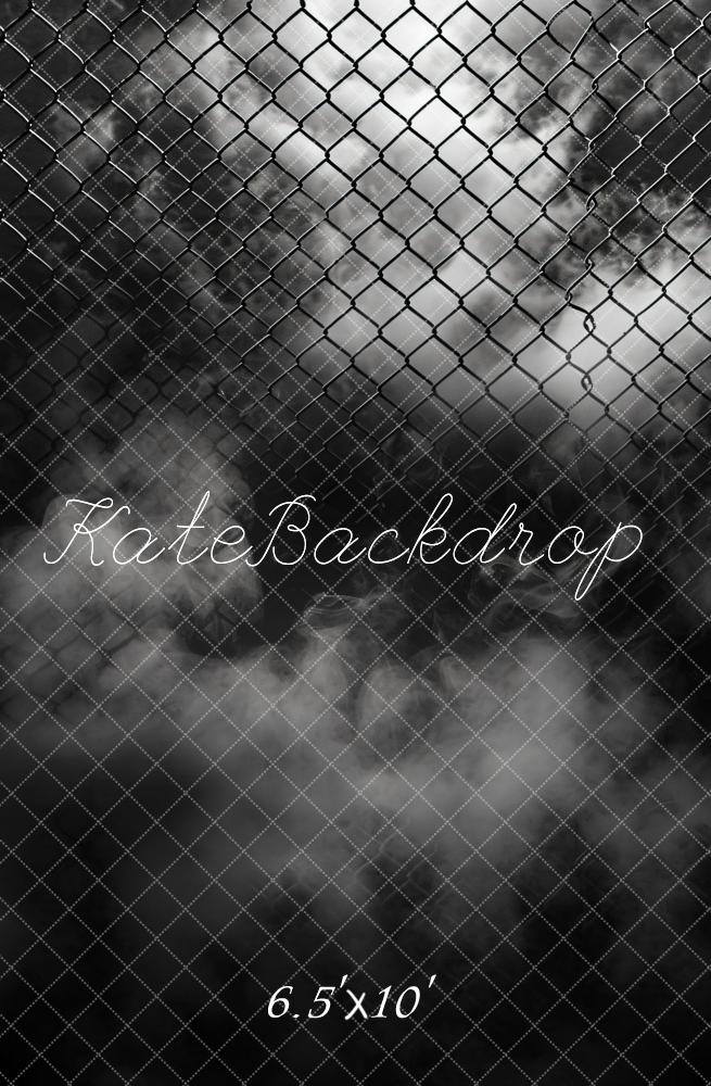 Kate Black Smoke Cricket Sports Iron Net Designed by Chain Photography - Kate Backdrop AU