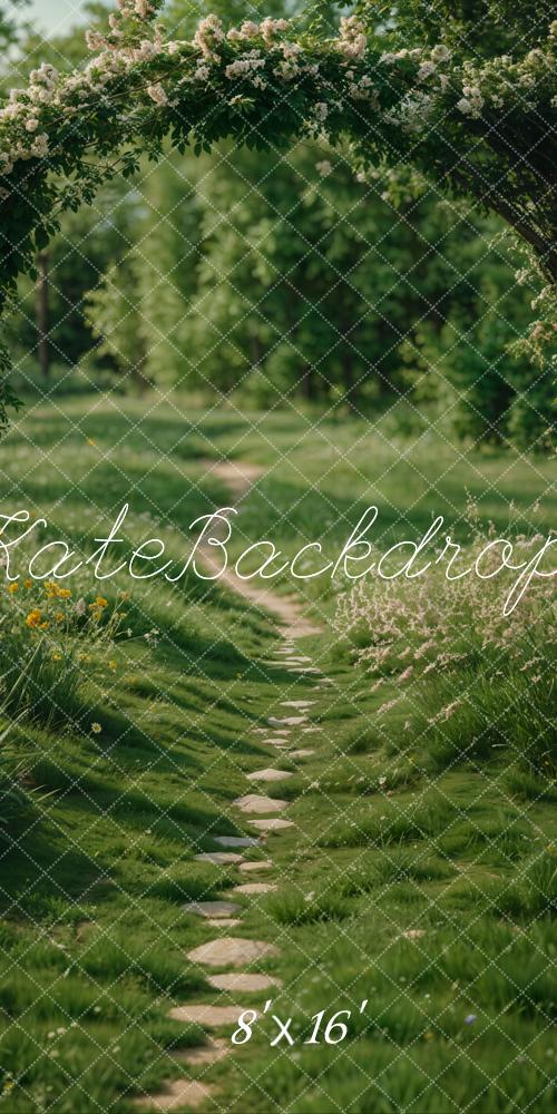 Kate Sweep Green Forest Path Backdrop for Photography - Kate Backdrop AU