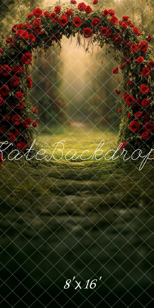 Kate Sweep Rose Arch Lawn Backdrop Designed by Emetselch - Kate Backdrop AU
