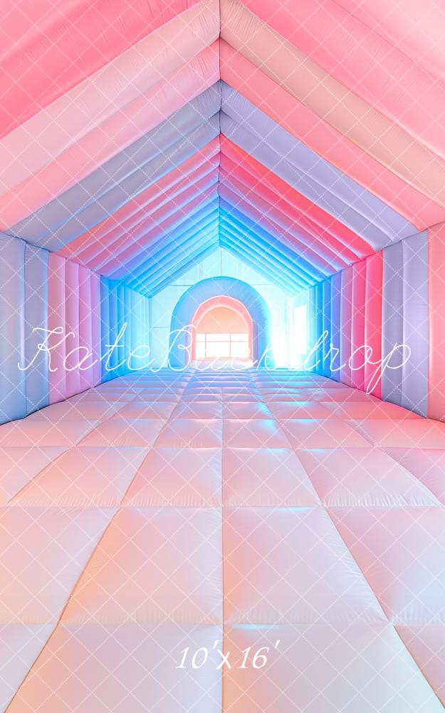Kate Sweep Bouncy Castle Rainbow Bright Backdrop Designed by Kerry Anderson - Kate Backdrop AU
