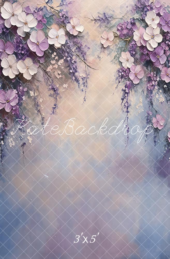 Kate Fine Art Purple Floral Backdrop Designed by Emetselch