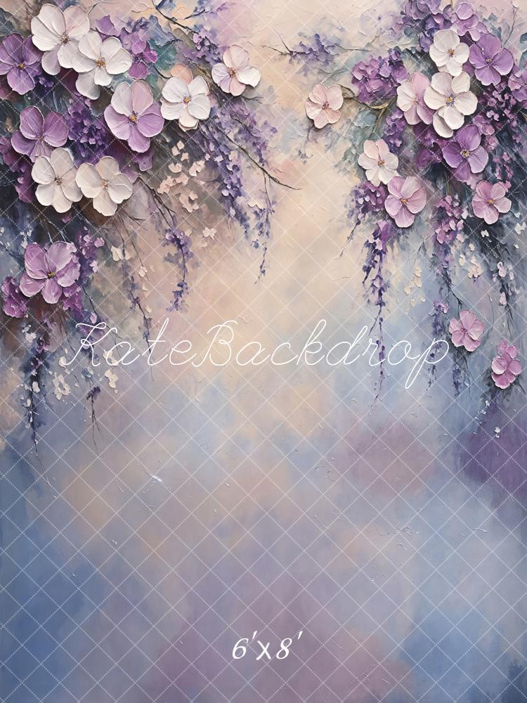 Kate Fine Art Purple Floral Backdrop Designed by Emetselch