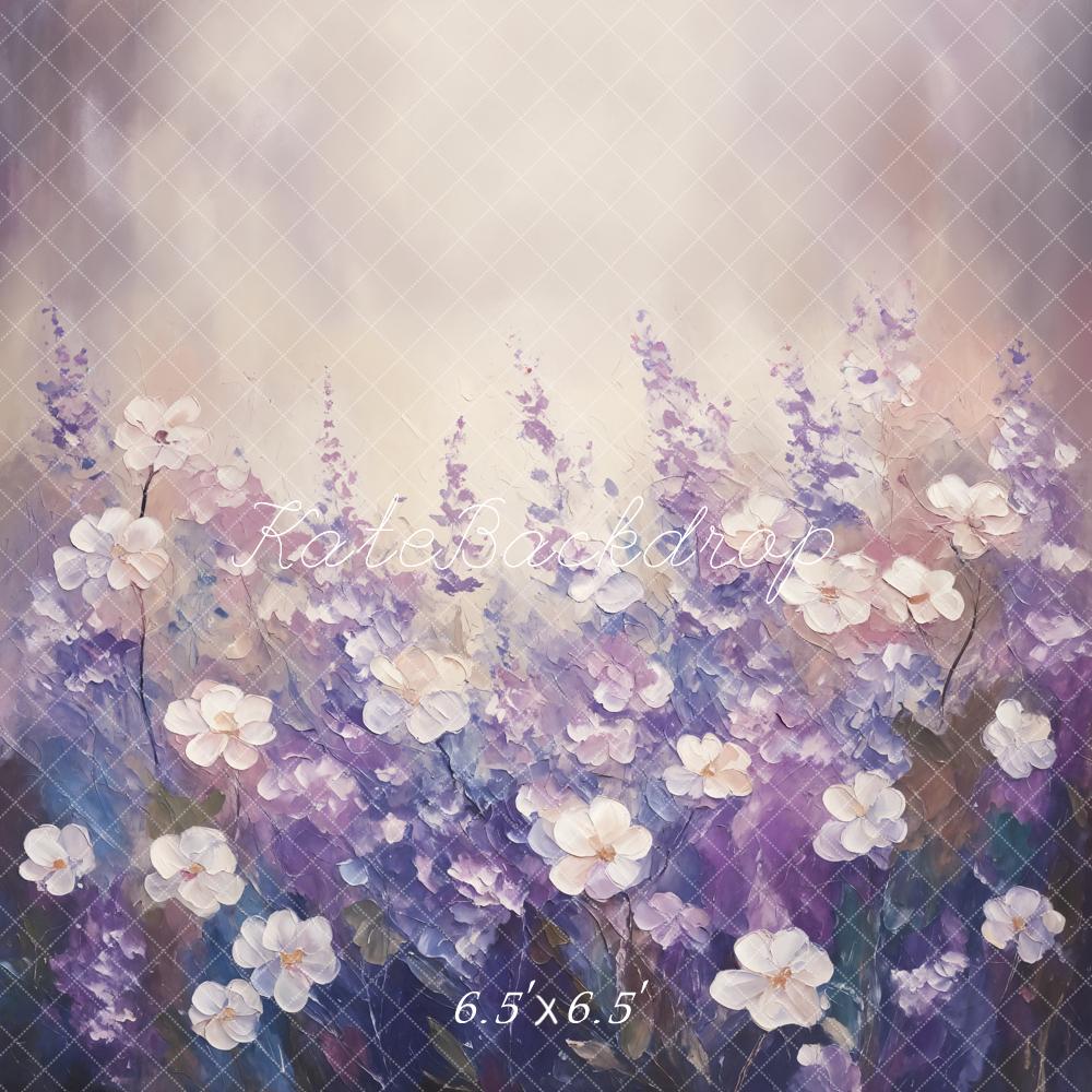 Kate Fine Art Floral Purple Backdrop Designed by Chain Photography