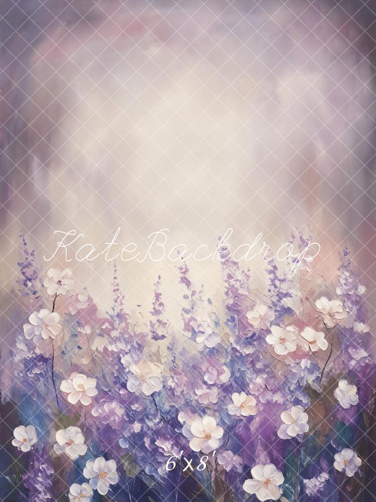 Kate Fine Art Floral Purple Backdrop Designed by Chain Photography
