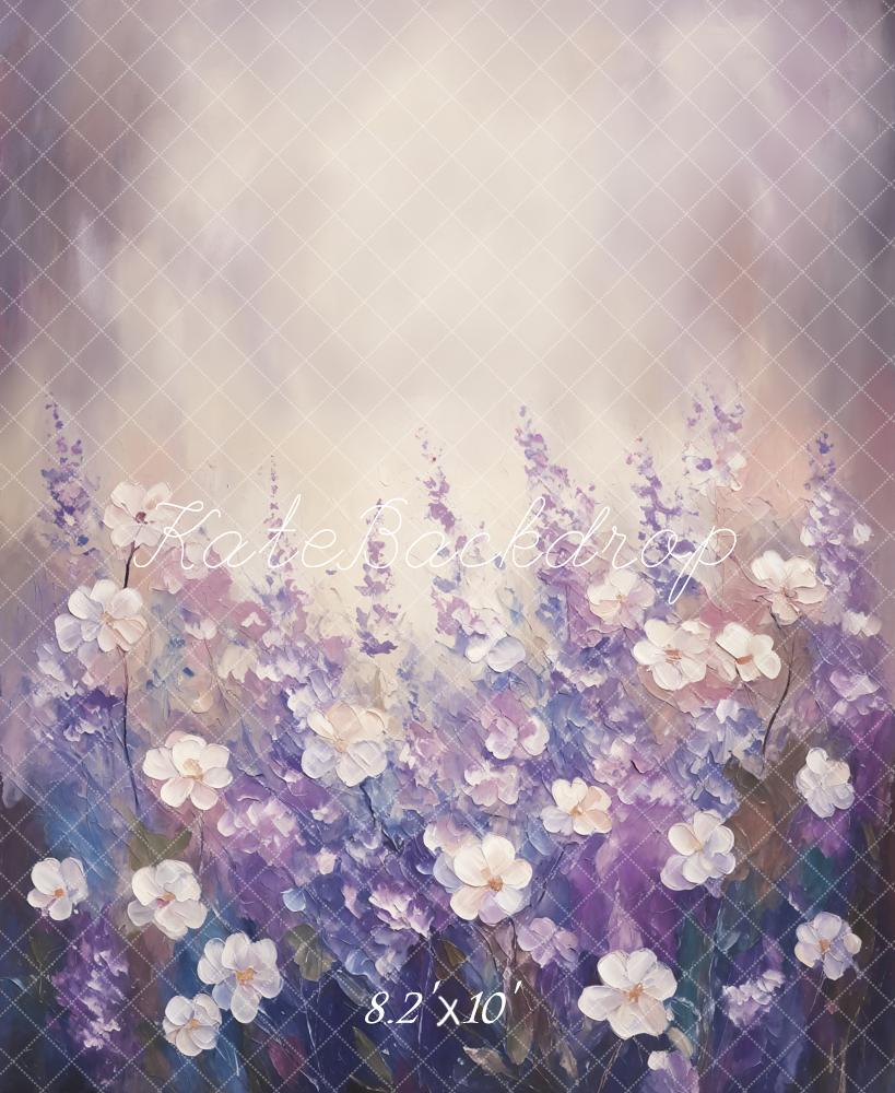 Kate Fine Art Floral Purple Backdrop Designed by Chain Photography