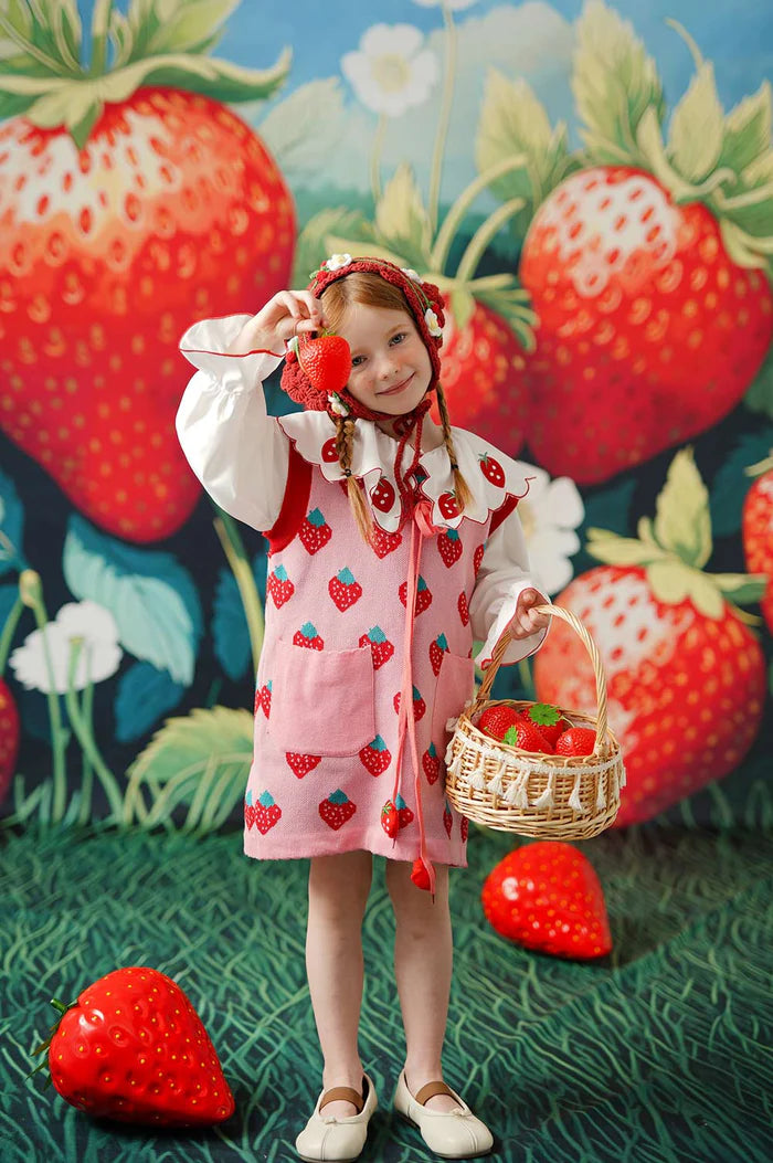 Kate Sweep Strawberry Field Grass Backdrop Designed by Emetselch - Kate Backdrop AU