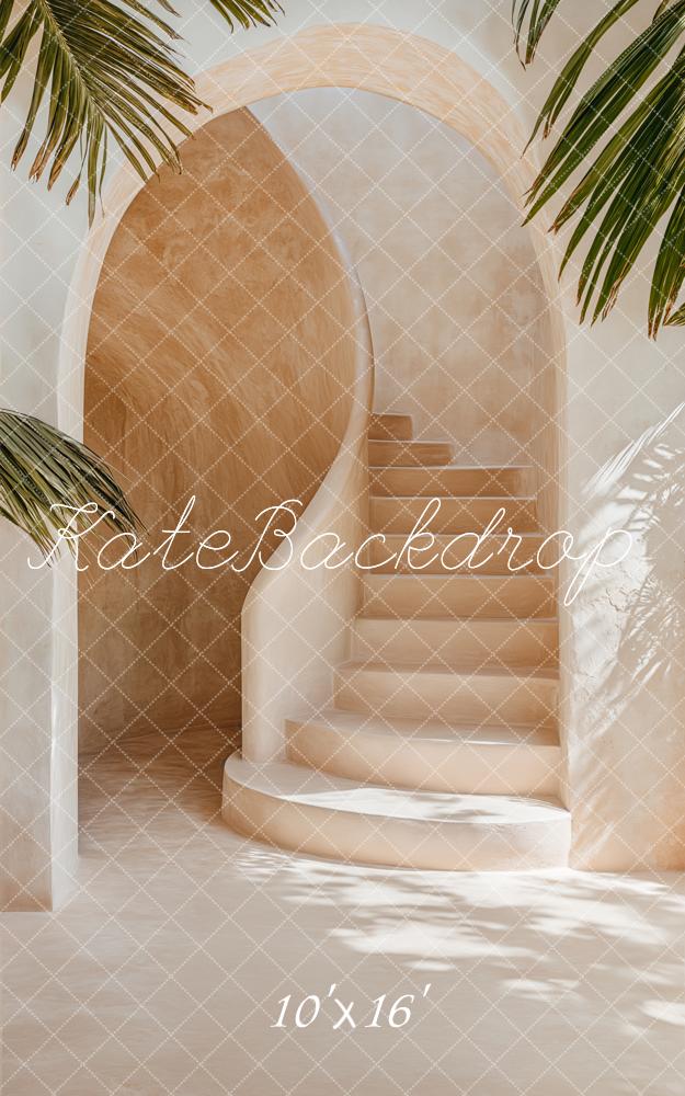 Kate Sweep Arch Tropical Cascading Stairs Backdrop Designed by Emetselch - Kate Backdrop AU
